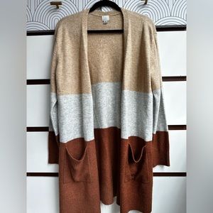 A New Day Striped Long Cardigan